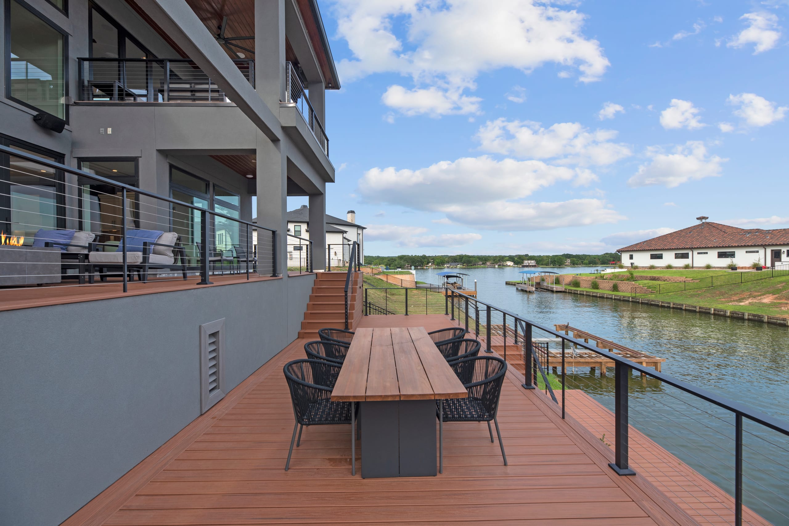 Waterfront deck and dining