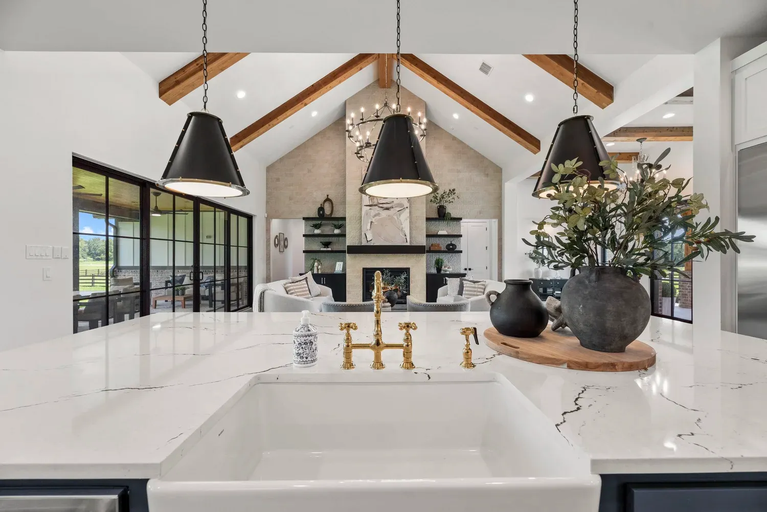 Vaulted great room living